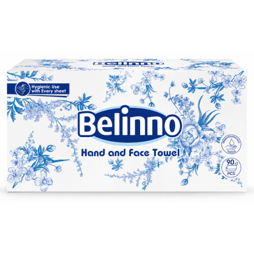 Серветки паперові Belinno Hand and Face Towel 20х20, 90+2 шт
